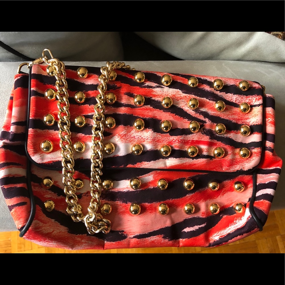 Studded Roberto Cavalli Shoulder Bag & Clutch